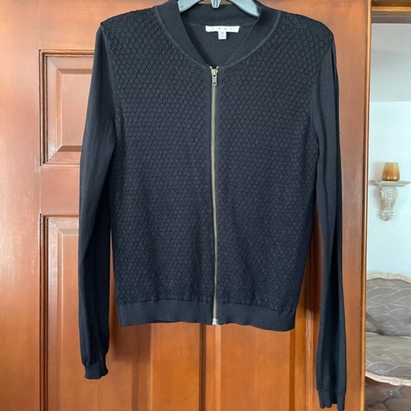 Cabi bomber crochet knit front cardigan - Picture 2 of 6